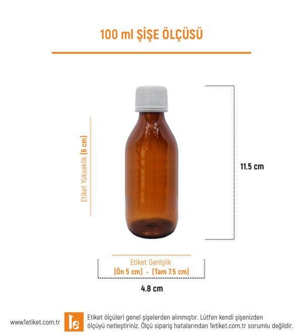 100 ml Ecza Şişesi Etiketi